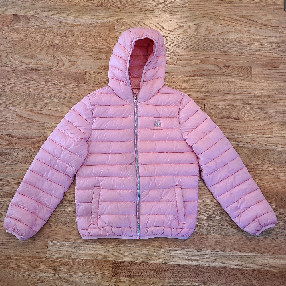 Girls Benetton Padded Jacket with Hood Sz 13-14
